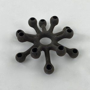 Dansk Designs Mid Century Modern Starburst Candle Holder Cast Iron
